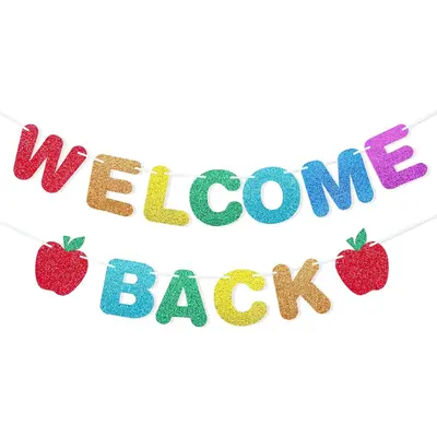 Décorations De Rentrée Scolaire Couvre-Portes Welcome Back To School - Simple à Installer 180x90cm
