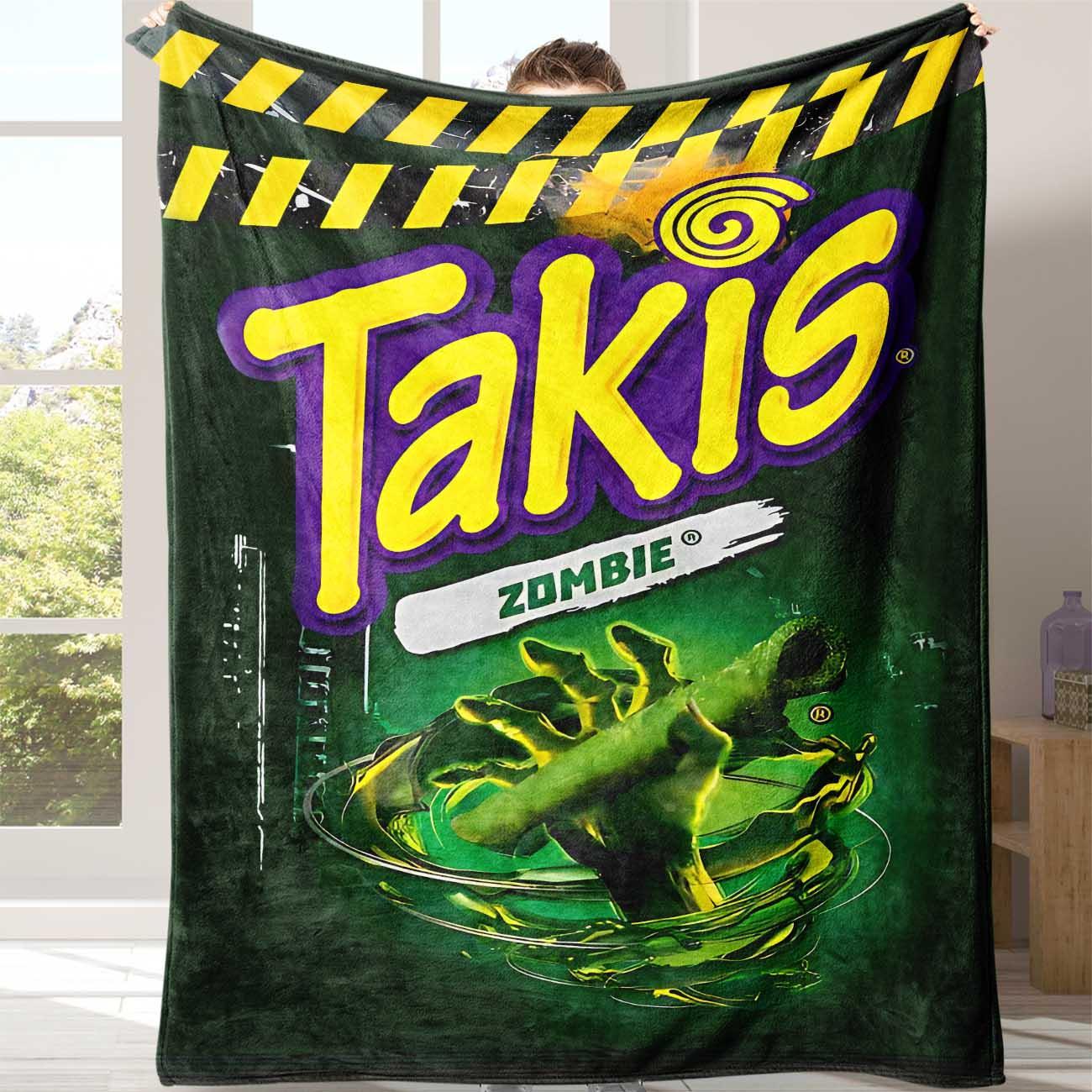 Takis Fuego Flannel Throw Blanket, 1 Count Soft Winter Blanket, Warm Nap Blanket for Home Office, Travel & Camping, Flannel Blankets, Food Themed Blanket, Thickened Flannel Blanket #GLOBAL PICKS