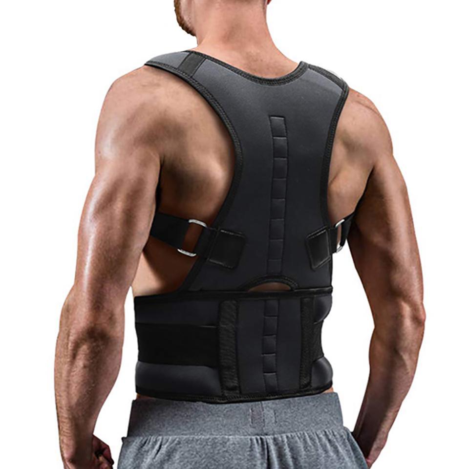 Magnetic Back Brace for Men Women Shoulder Upper Back Girdle Back Belt Strap Posture Belt Under Shirts Black Band Healthcare SpringStatements