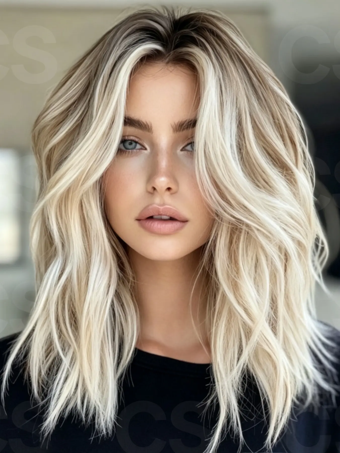 Soft Highlighted Wavy Body Wave Wig, 14 Inches 150 Density, 13x4 Lace Front, Full Human Hair, Pre-Trimmed Hairline