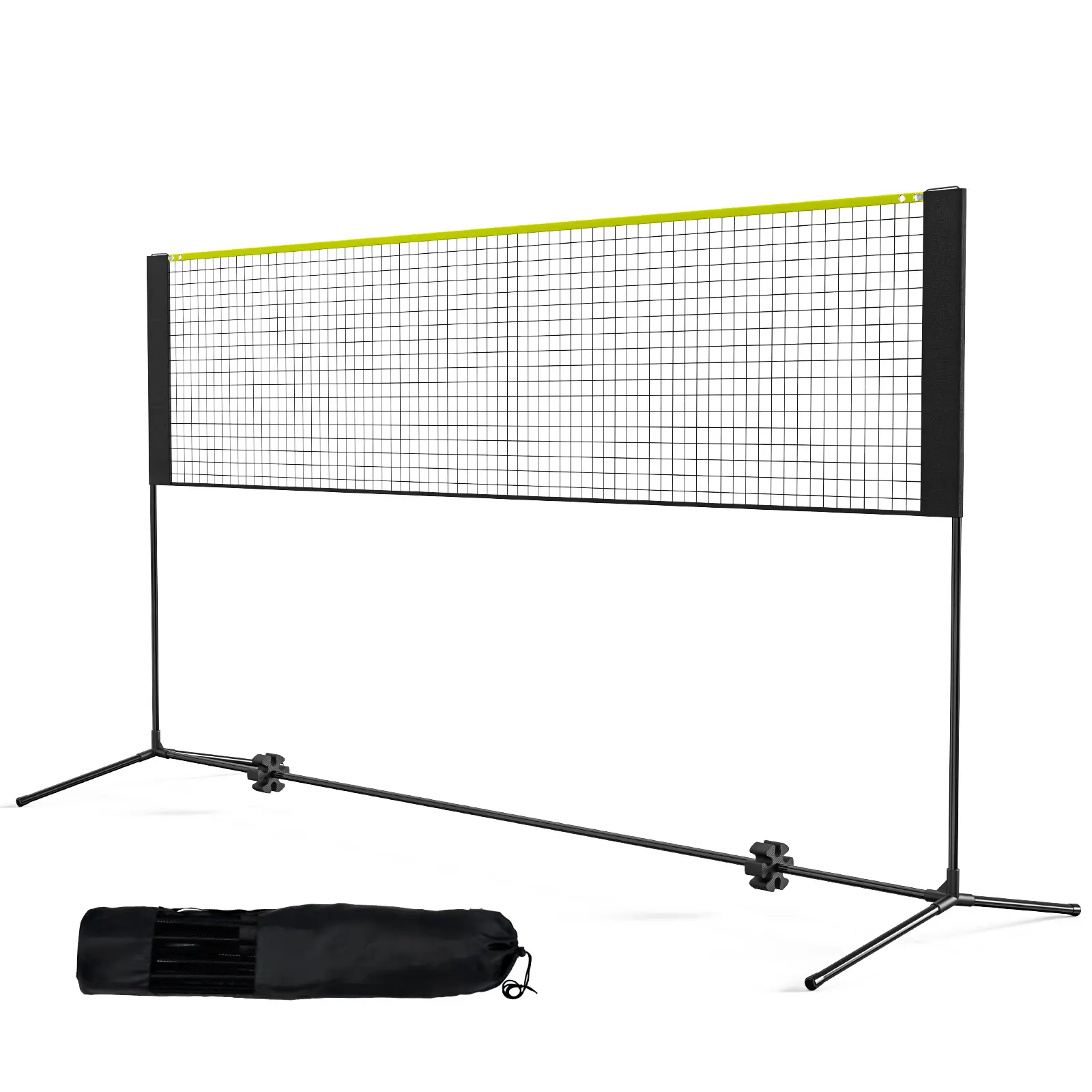 Badminton Net, Wide Foldable Pickleball Net, 10 ft Wide Foldable Pickleball Net, Stand and Carry Bag, Height Adjustable Volleyball Net, 10 ft Badminton Set
