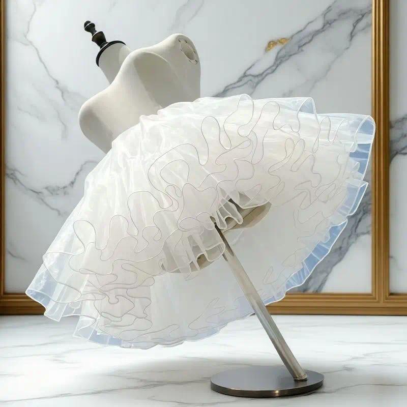 Lolita Flying Saucer Petticoat - Boneless Maximum Volume Crinoline, Invisible Wire-Free Underskirt for Daily Gothic Sweet OP/JSK