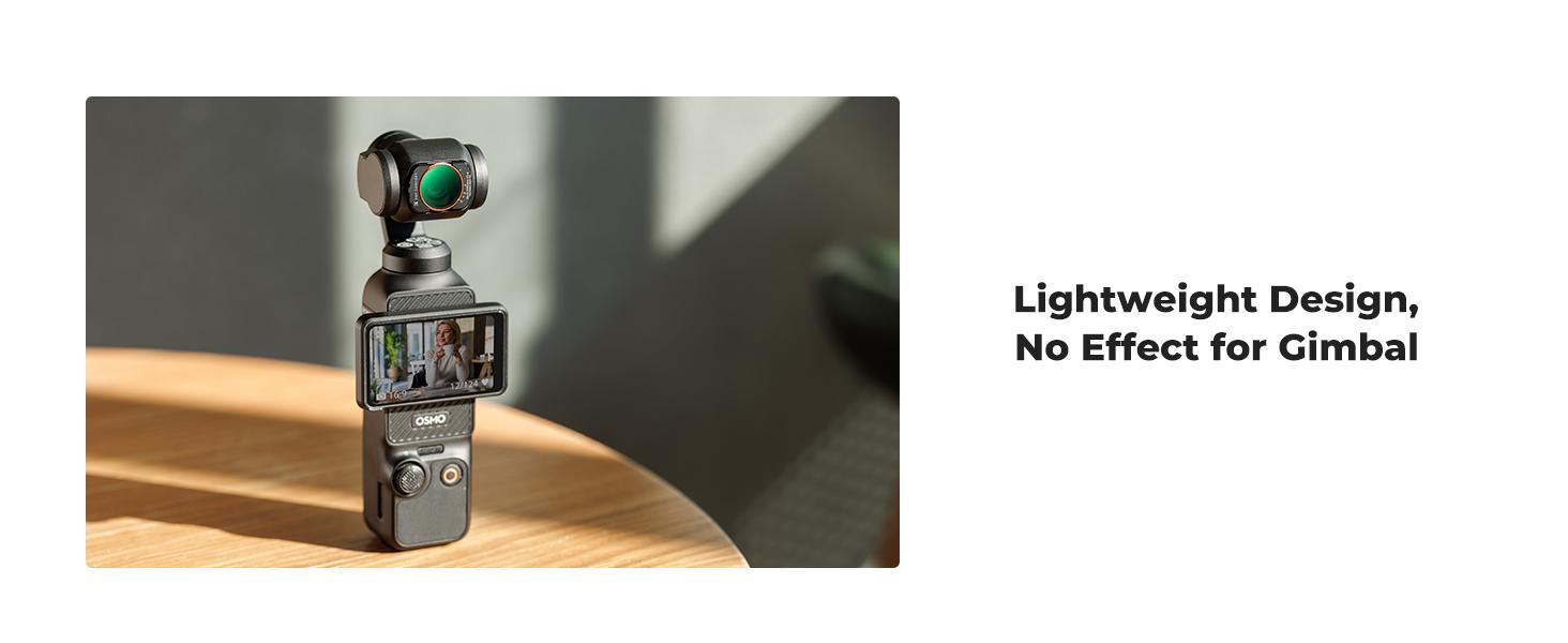 K&F CONCEPT 16-pack Filters Compatible with DJI Osmo Pocket 3, Magnetic UV CPL ND Black Diffusion Light Pollution Filter Kit