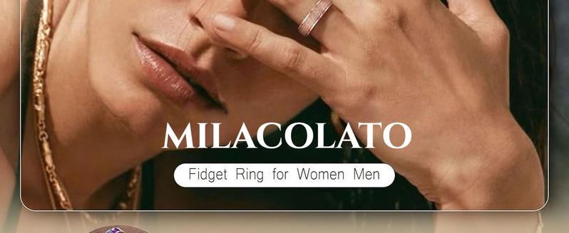 MILACOLATO 8Pcs Spinner Rings for Anxiety Relief Stainless Steel Rings for Women Men Anti Stress Band Rings Set Fidget Rings for Anxiety