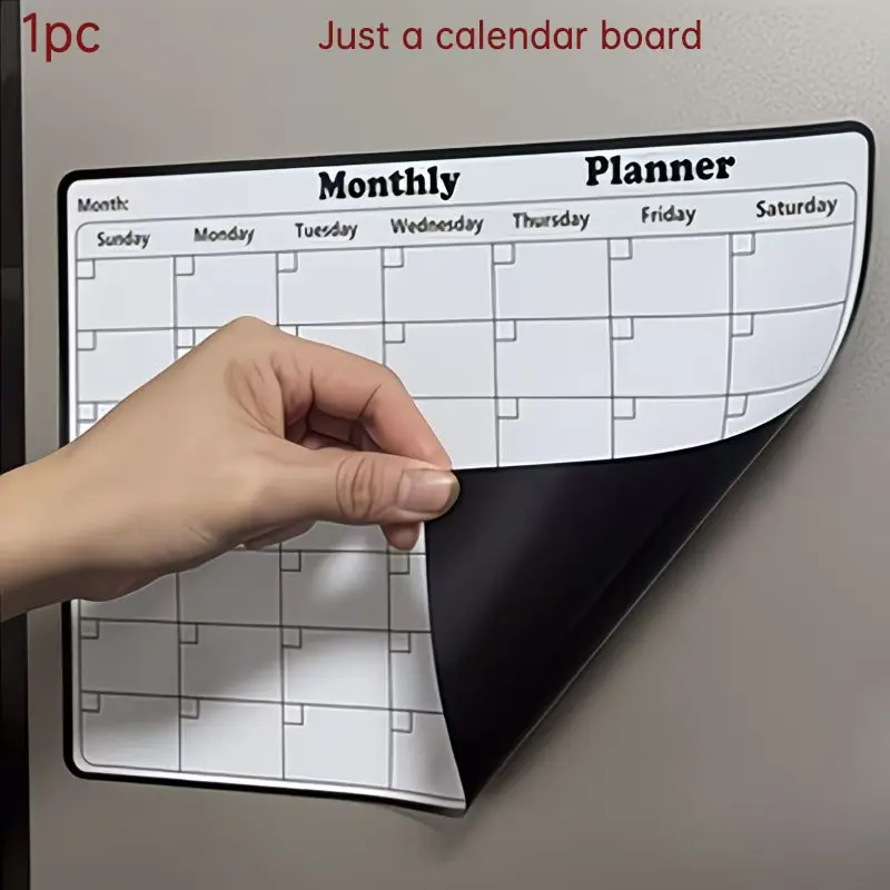 Magnetic Refrigerator Calendar, Erasable Weekly and Monthly Planner, Reusable Whiteboard Surface, Perfect for Home Office Kitchen