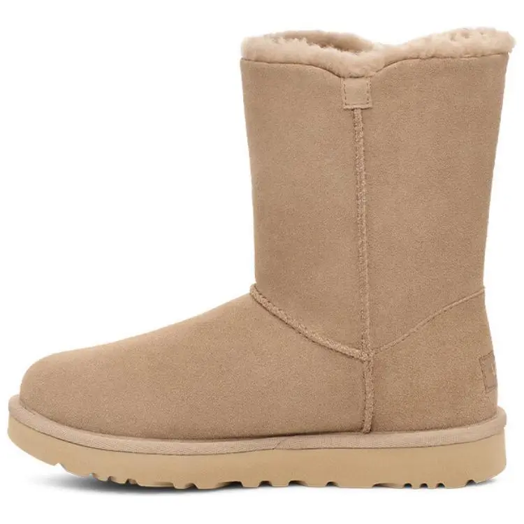UGG Comfortable Two-Layer Leather Snow Boots 1153612-DUNE