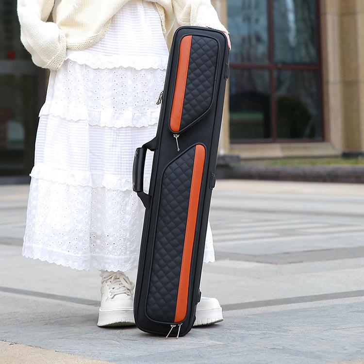 1/2 Billiard Cue Bag with Waterproof Cover, Nine-Ball 7-Hole Large Capacity Barrel Cue Bag, Stylish Billiard Cue Bag
