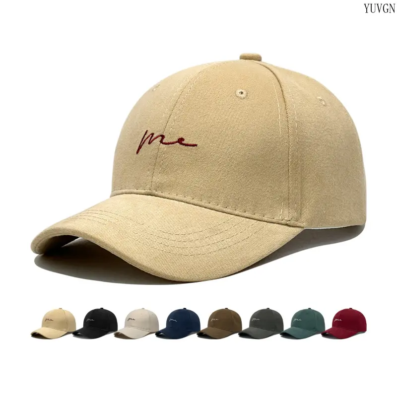 Minimalist Embroidered Script Letter Dad Hat, Soft Fabric Adjustable Baseball Cap with a Plain Look for Casual Daily Wear, Adjustable Size, Embroidery Detail, Unisex Wear, Mens Hats tiktokshopbacktoschool