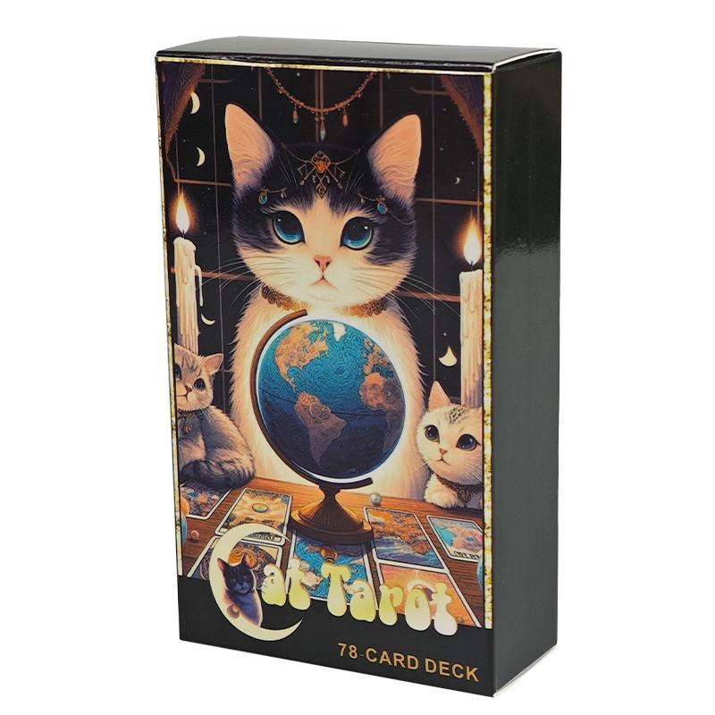 Quirky Cat Tarot Deck, Unique Hand-Drawn Illustrations, Perfect for Beginners & Experienced Readers, Ideal Gift for Cat Lovers, 78 Cards
