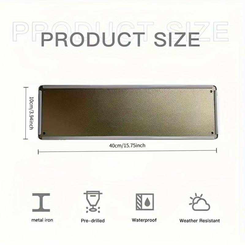 1PC 2D Plane Retro Iron Wall Decoration Sign - Hot Tub Time Nostalgic Street Scene Sign with Multi-State License Plate, 16x4inch Bathroom Home Decoration, No Electricity Required, Easy Installation, Metal Texture