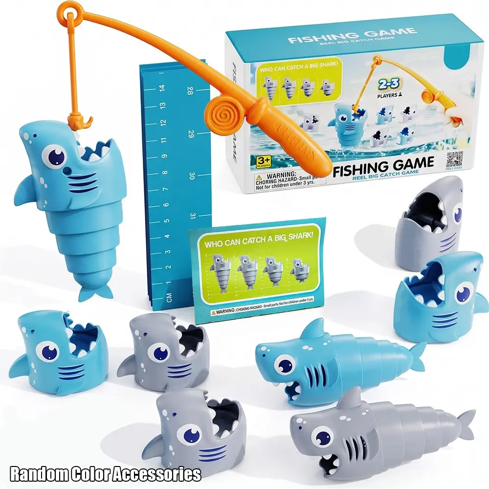 Shark Fishing Game for Kids, Fun Interactive Toy, Fishing Game Toy, Parent-Child Bonding Activity, birthday gift, Fun Family Board Games, travel games  kids party bag fillers, juguetes para niños, Board Games Night