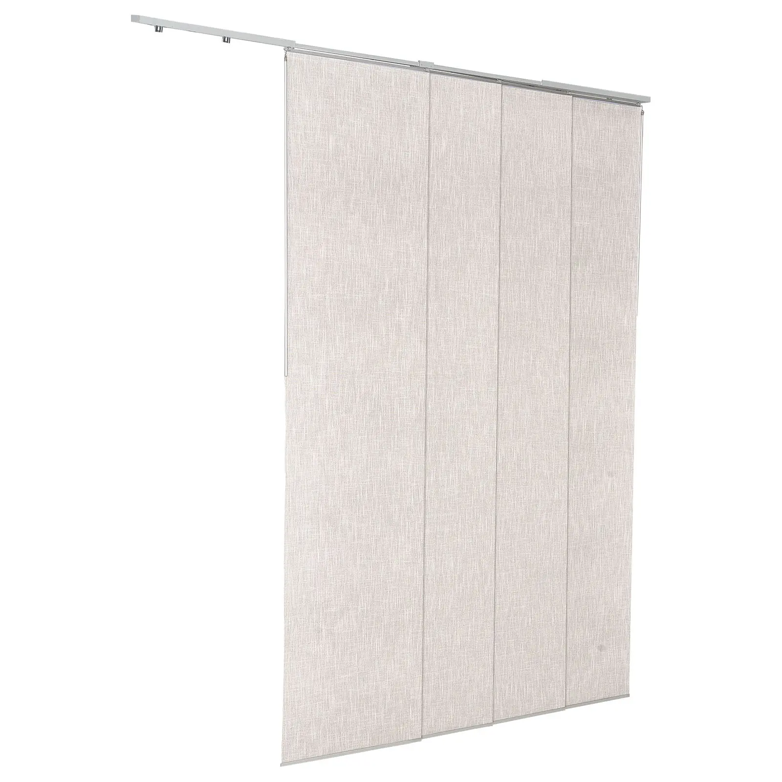 Panel Track Blinds, Extendable Track From to W, Light Gray, Multi-Purpose Design, 99% Light Blocking