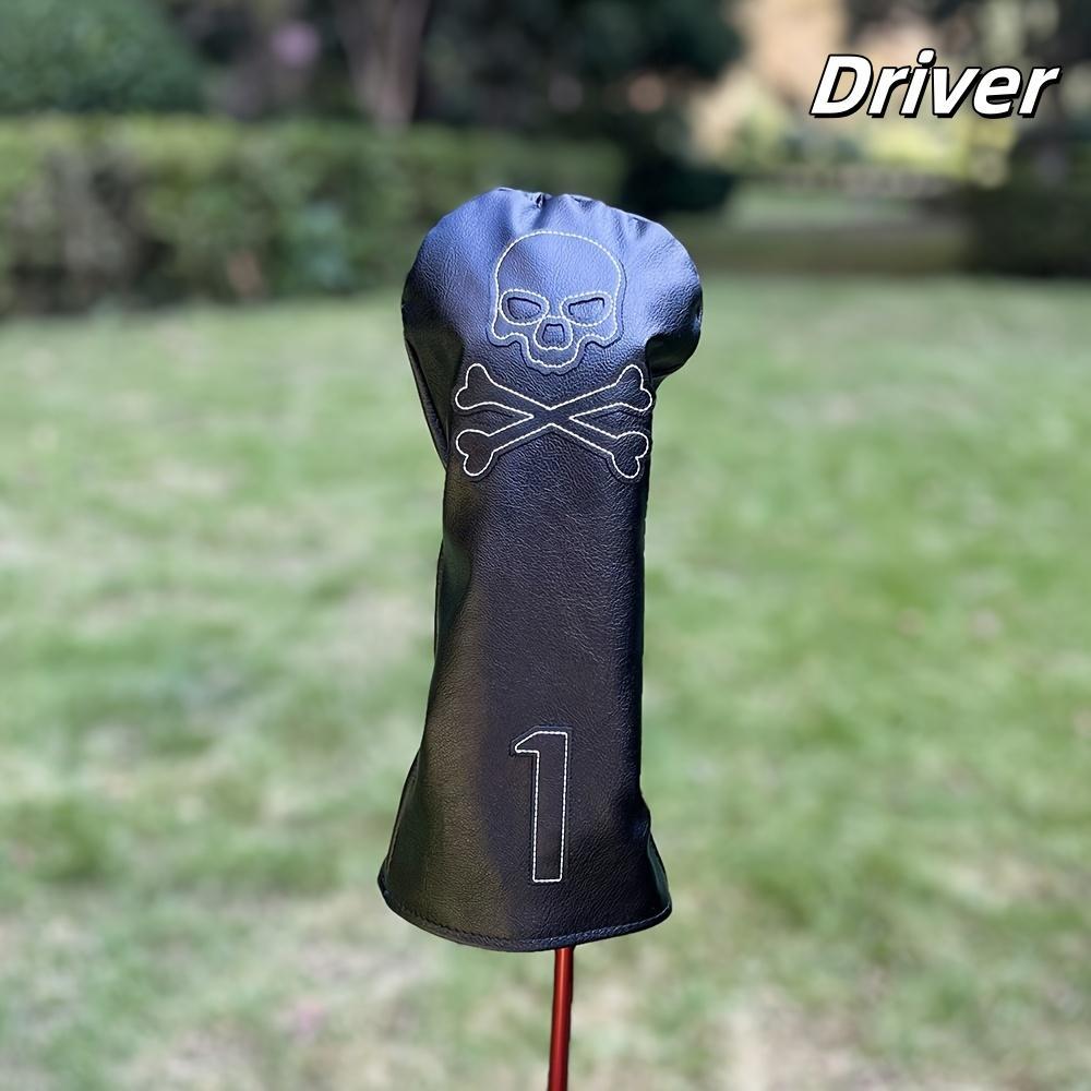 Fashionable Skull Pattern Golf Club Headcover, Golf Club Headcover for No. 1 No. 3 No. 5 No. H Club, Golf Accessories for Men & Women