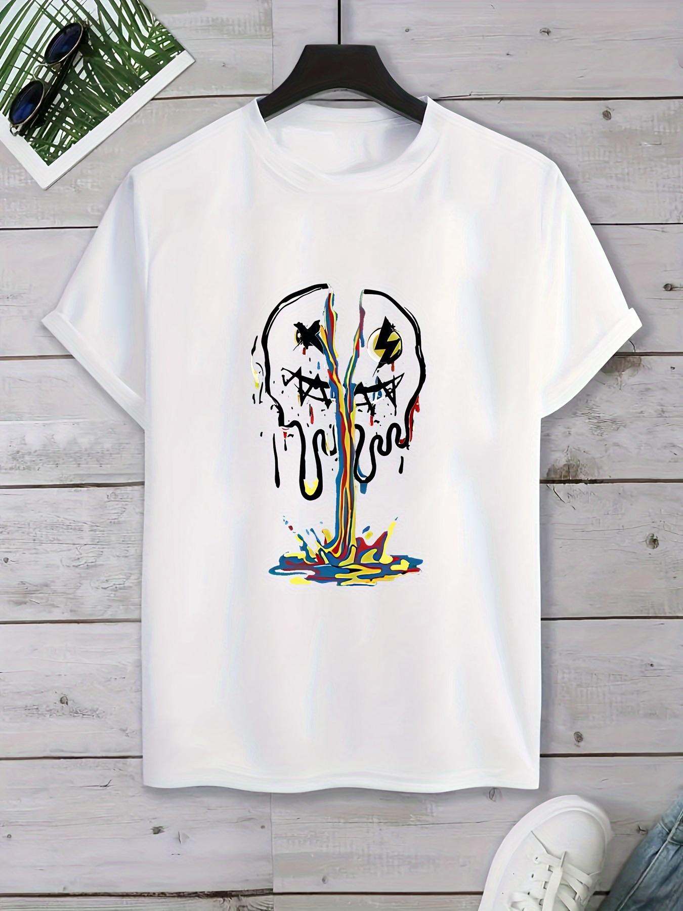 Youth T-Shirt with Contrasting Color Prints, for Teenager, For Teenager