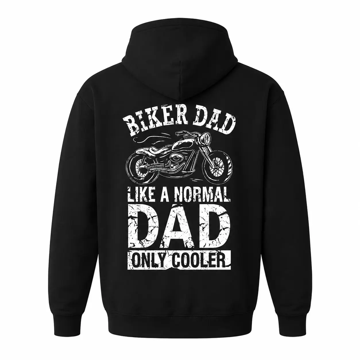 Biker Dad Graphic Hoodie, Soft Unisex Motorcycle Sweatshirt for Riders, Cool Father's Day Gift for Guys, Custom Order Top, Tops, Cool Gifts For Guys, Custom Orders, Relaxed Fit, Graphics, Pullover, Apparel
