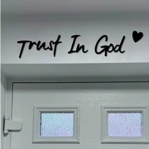 Metal Christian Wall Art Trust In God Inspirational Home Decor Religious Room Accent Perfect Housewarming Gift