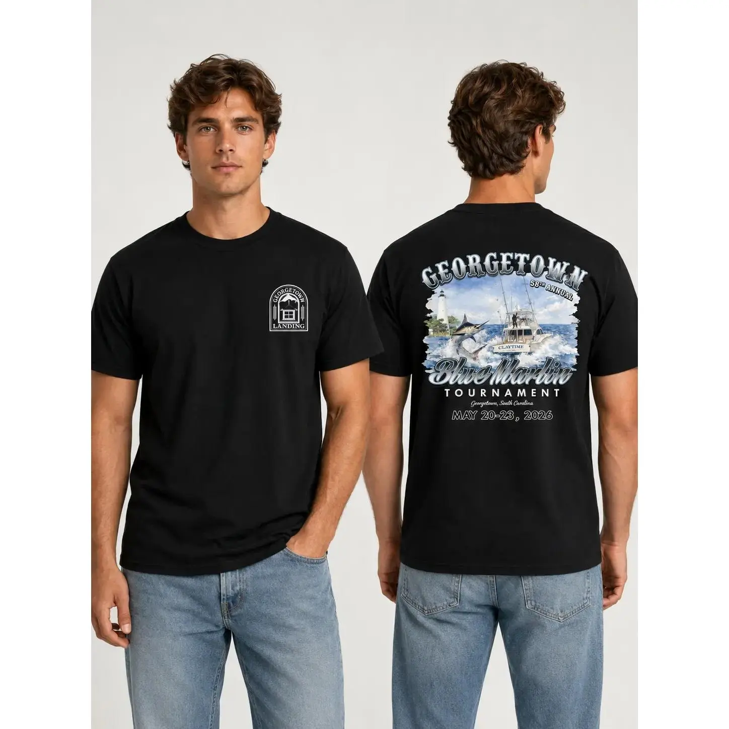 Georgetown Blue Marlin Tournament 2026 T-Shirt – 58th Annual Fishing Event Graphic Tee for Men