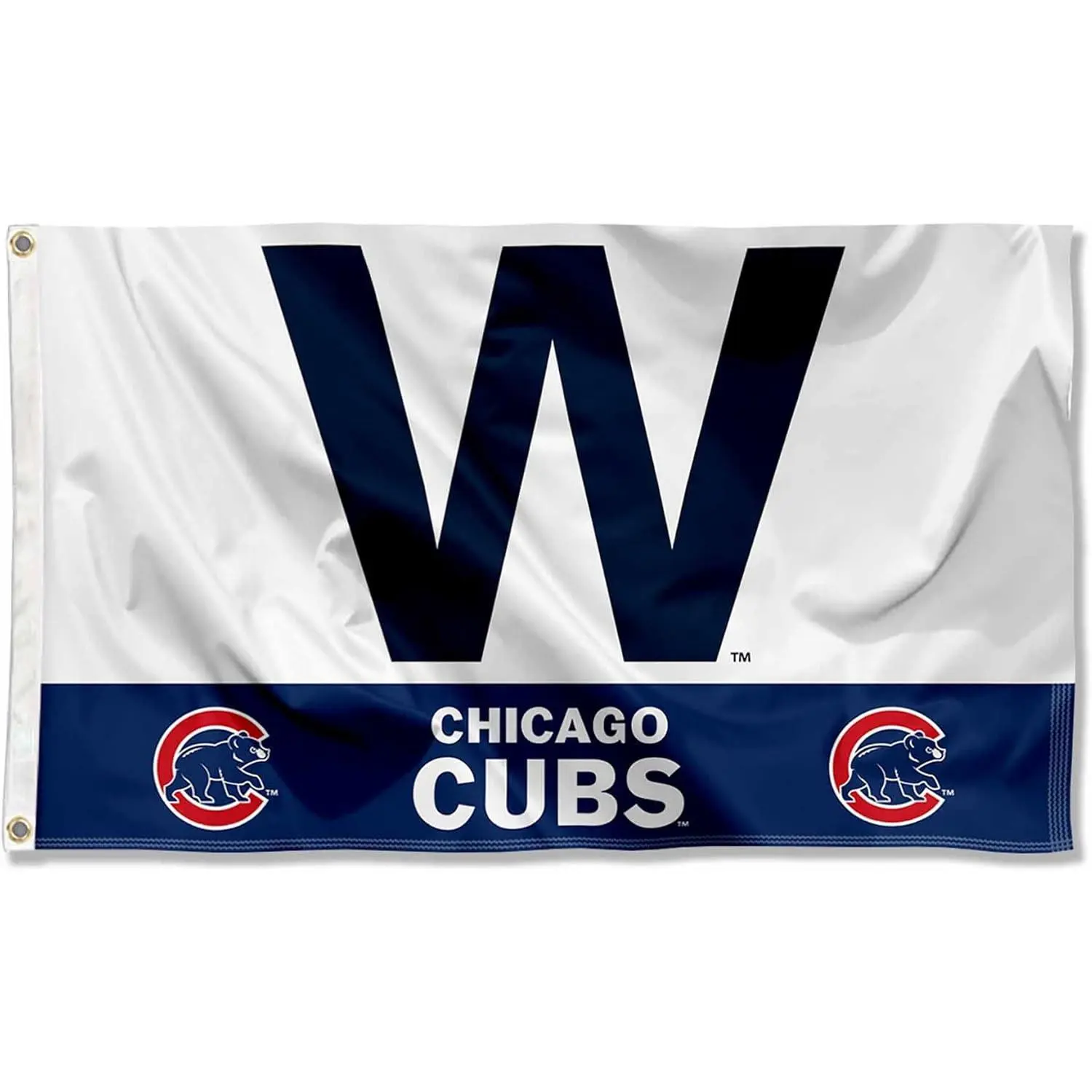 Chicago Baseball Win W Flag - 3x5 FT Lightweight Weather-Resistant Sports Team Banner, Large Flags for Home Garden Fan Zone Decoration