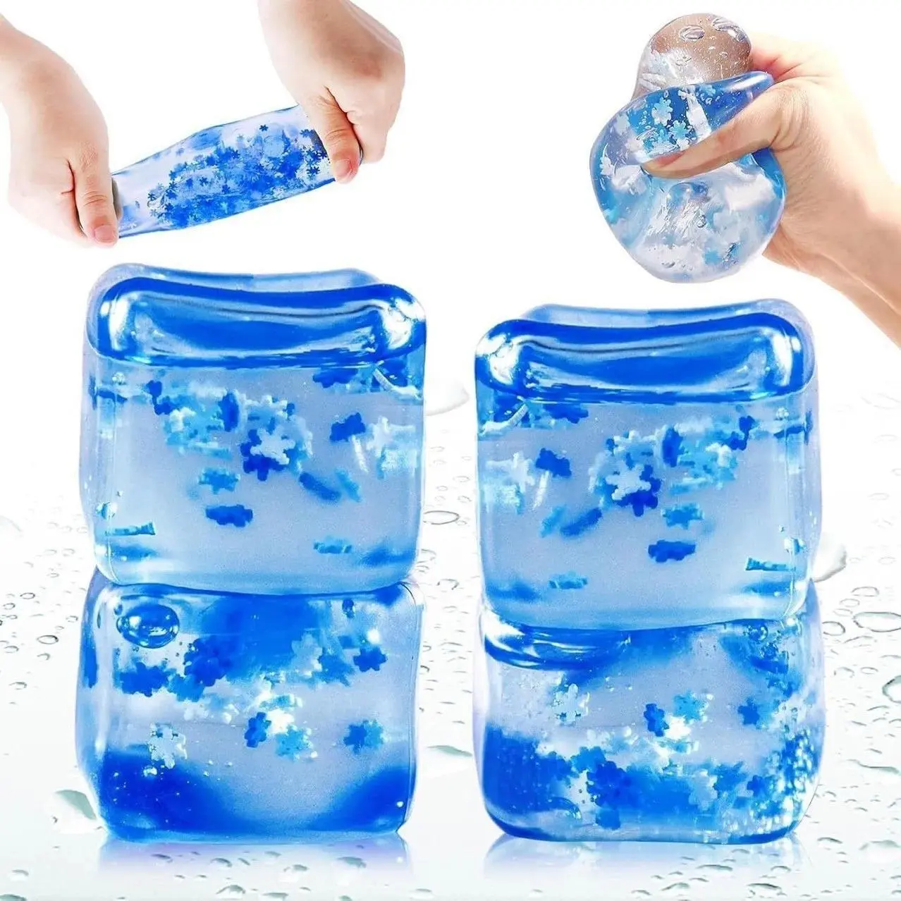 High-Density Gel-Filled Stress Cube Squishy Fidget Toy for Relaxation, Classroom Sensory Use with Calming Effect for Kids, Sensory Calming