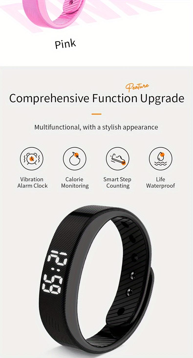New multi-functional, simple and fashionable electronic watch, alarm clock, pedometer, timer, luminous, fashionable sports multi-functional wristwatch, holiday gift, suitable for any scene - a wristband is included as a gift
