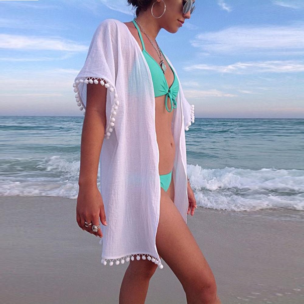 New summer cardigan cape 2026 Hollow knit women's beach wear cover sun protection beach wear