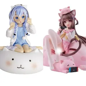26CM Anime Asaki Virtual Anchor Pig Princess Action Figure Is the order a rabbit? Kafuu Chino PVC Sitting Model Toy Decor Gifts