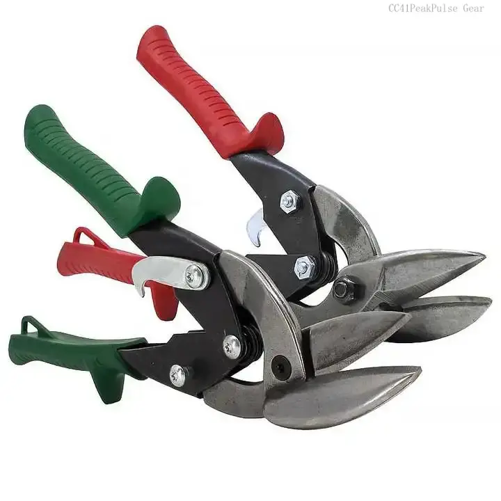 Angled Tin Cutting Snips Set with Forged Blade and Comfort GripsCC41PeakPulse Gear