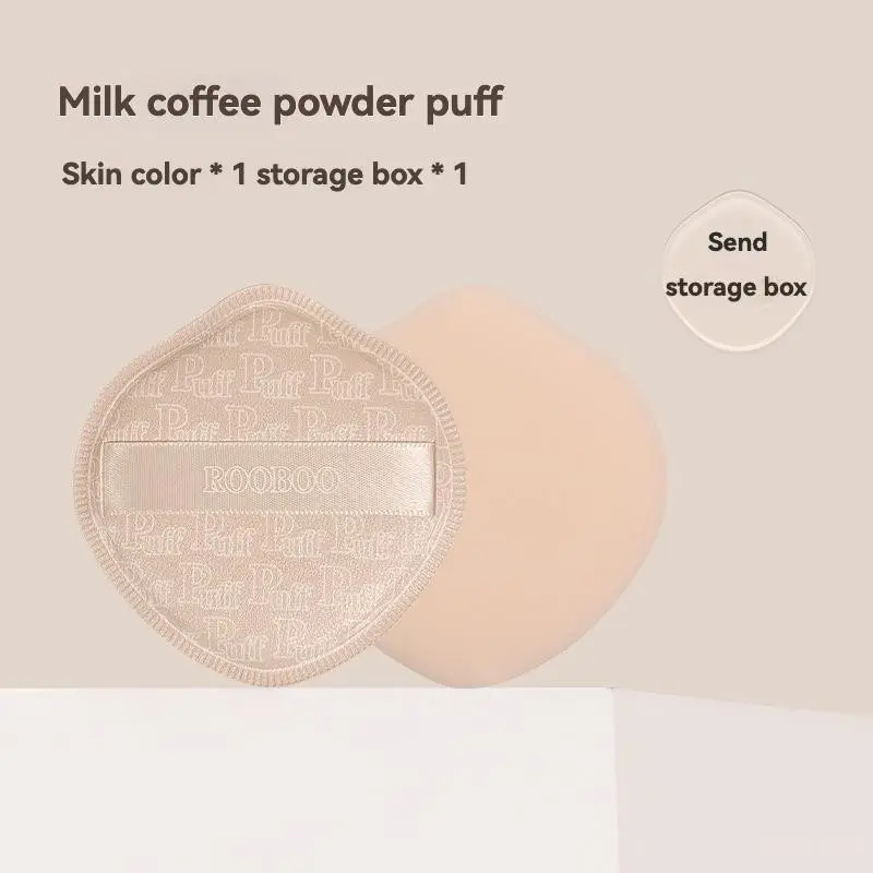 Nestle Cotton Candy Large Powder Puff, Dry Wet Two-Use, Non-Powdery Water Drop Shield Shape Sponge Foundation Brush