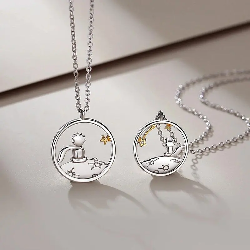 Fashion Creative Jewelry Little Fox Couple Necklace Clavicle Chain Couple Pendant Party Gift Wedding Accessories