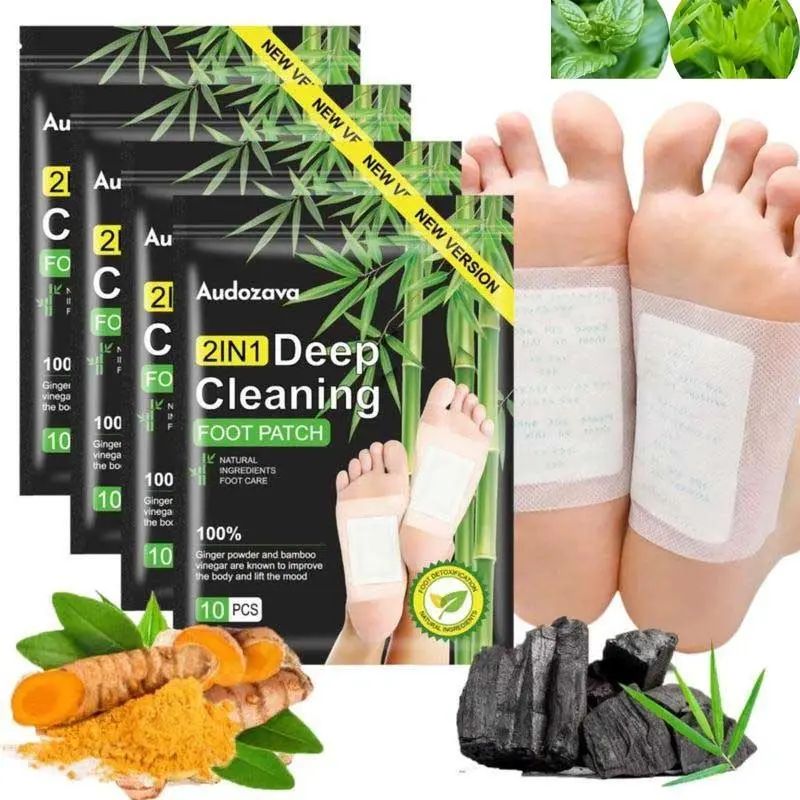40 pieces of natural foot detox patches, deeply cleansing and removing impurities, relieving physical and mental stress, improving sleep, foot health care patches for home use，Consistent use is required.