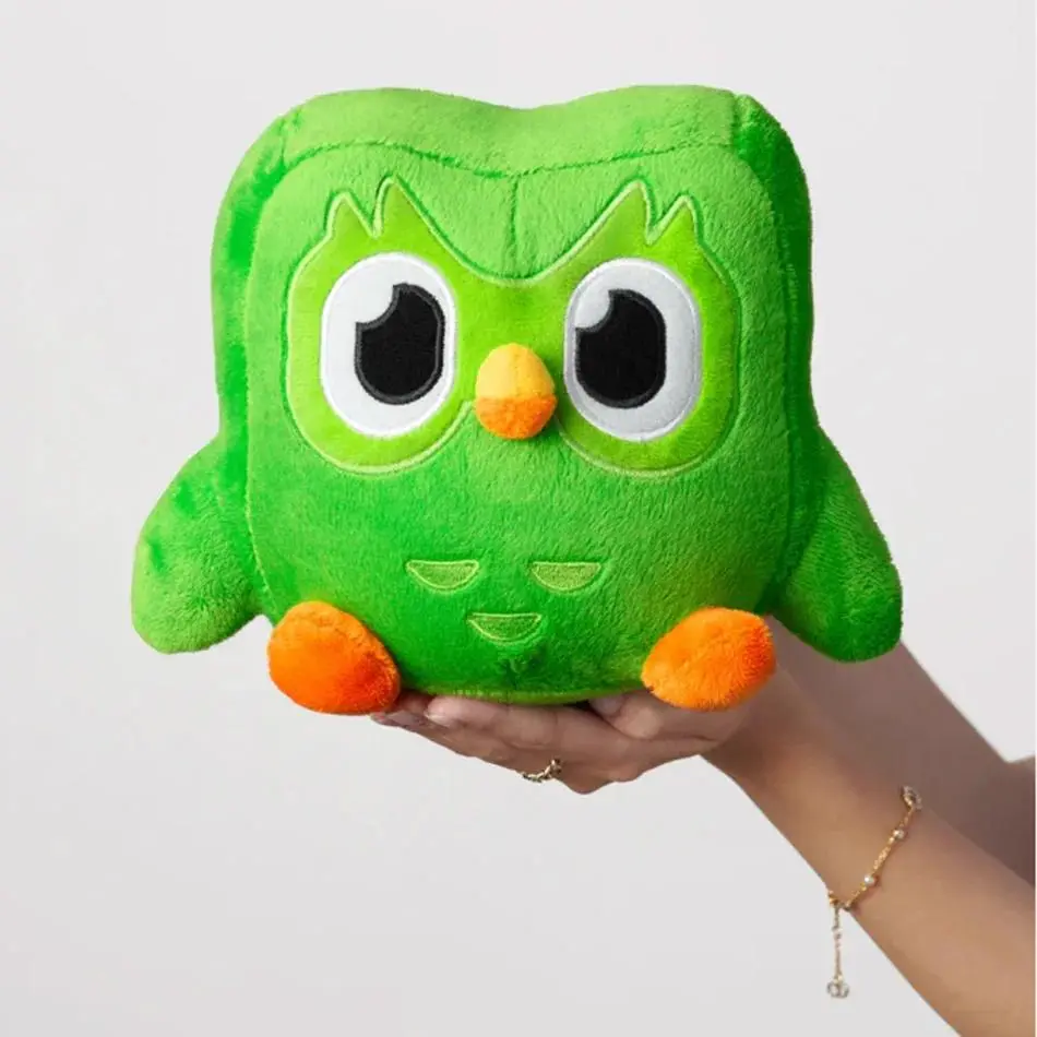 NEW Green Duolingo Owl Plush Toy Soft Stuffed Animal Toy Duo Plushie Of Duo The Owl Cartoon Cute Doll Gift For Baby Kid Adult