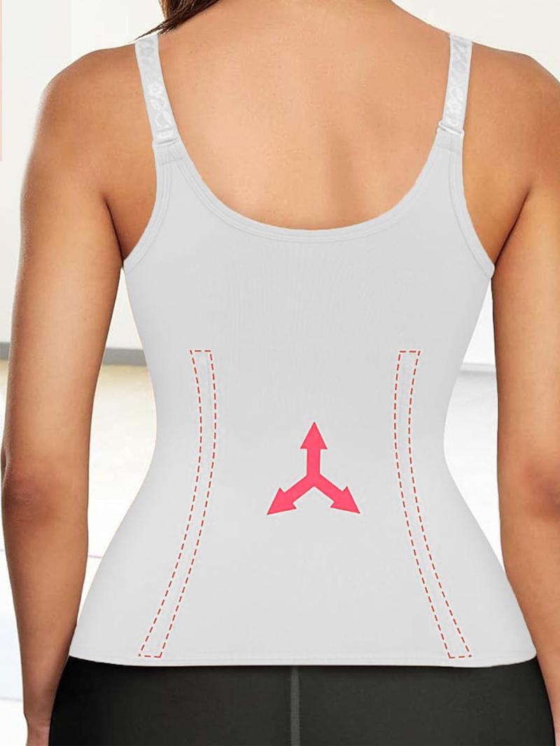 Women's Adjustable Strap Zipper Shapewear Top, Tummy Control Waist Trainer, Corset Waist Shapewear, Ladies Shapewear for Fall, Matt Waist Trainers