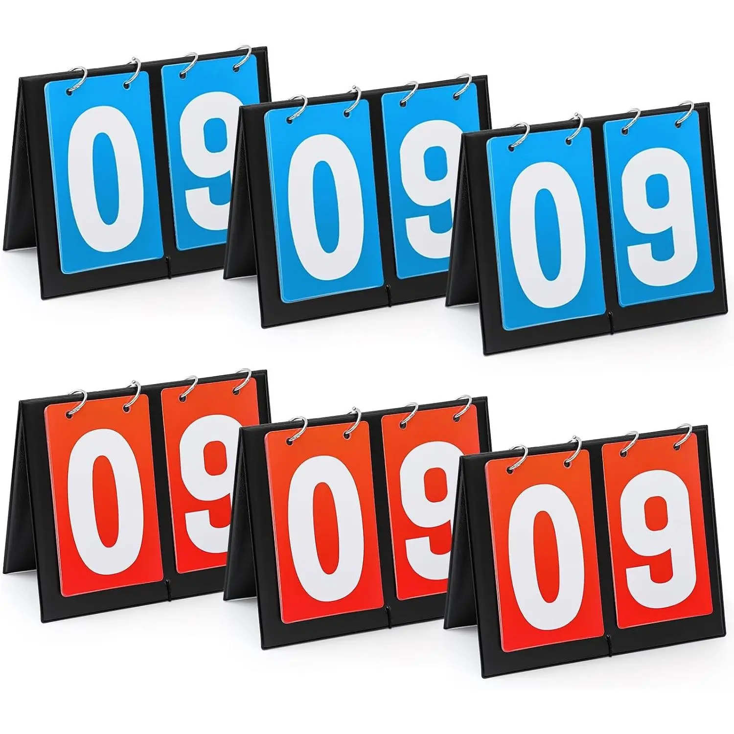 Portable 2 Digit Flipping Scoreboard Tabletop Flip Score Keeper for Tennis Soccer Basketball Baseball Football Sports Games
