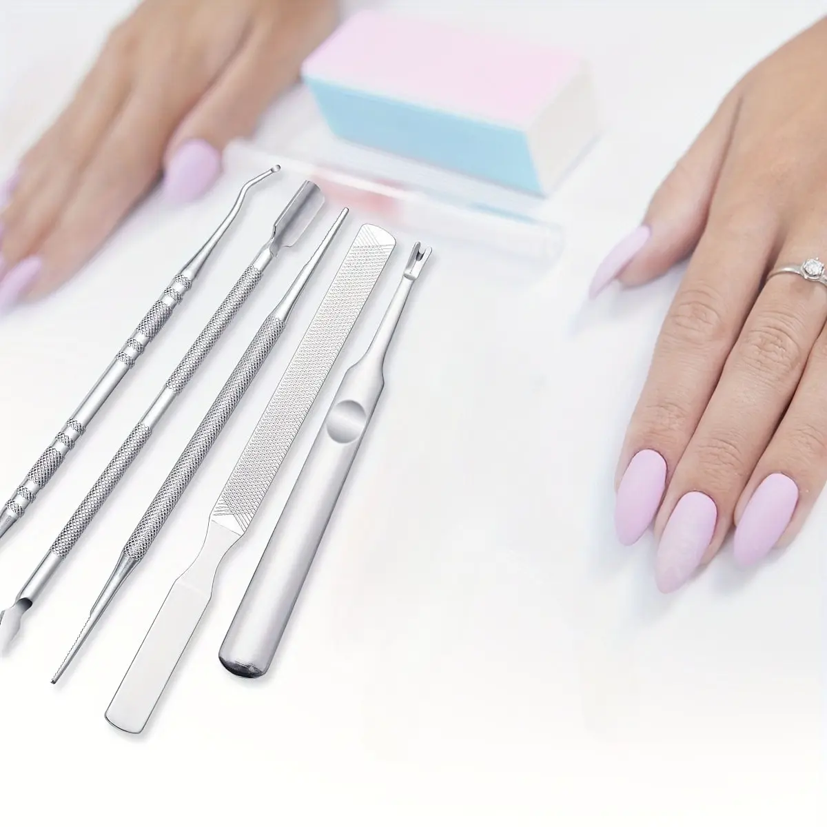 Premium Stainless Steel Ingrown Toenail Removal Tool Set, Ingrown Toenail Kit, 5-Piece, Ingrown Toenail Kits And Tools, Perfect for At-Home Pedicure, Hand Manicure, Nail Correction & Alleviating Ingrown Toenail Discomfort
