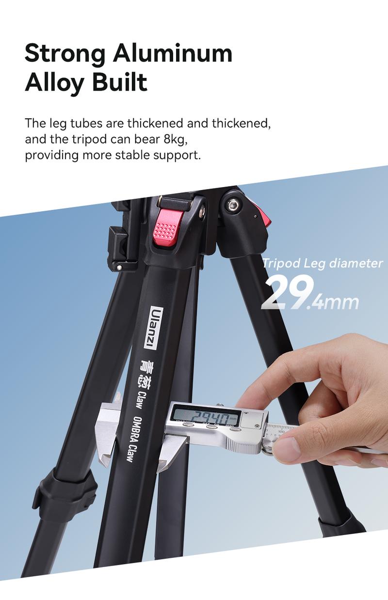 ULANZI Ombra Lightweight Travel Tripod, 59" Professional 5 Section Aluminum Camera Tripod with Claw Super Quick Release Design, for Canon Nikon Sony Cameras DSLR iPhone, Max Load 17lb