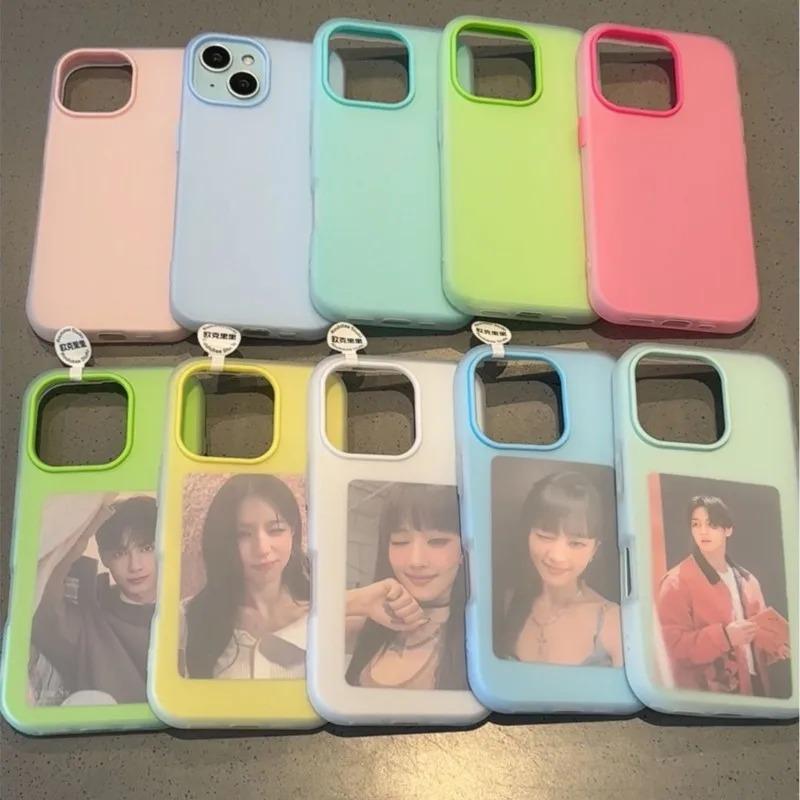Matte Candy Color 2IN1 Soft Phone Case For iPhone 17 Air 16 15 14 13 12 11 Pro Max Plus 16E X XR XS Shockproof Protective Cover