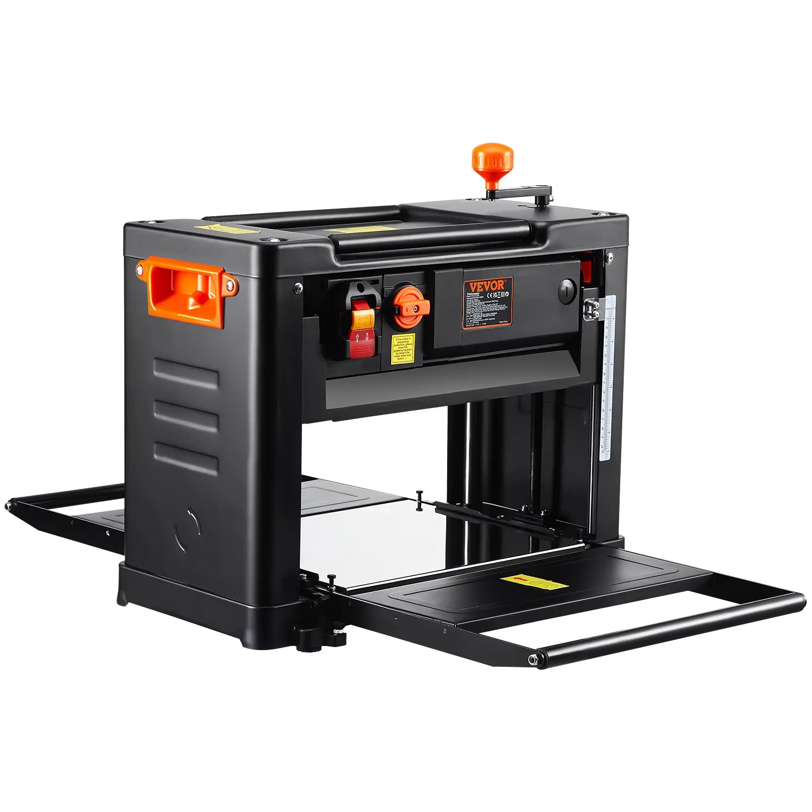 VEVOR Benchtop Thickness Planer, Dual Speed, 13" Wide Table, Equipped with Three Blades, 15-Amp 2000W Motor, Includes 12" Extended Input Table, Designed for Quiet Operation on Various Wood Types, 13" Width, Quiet Run