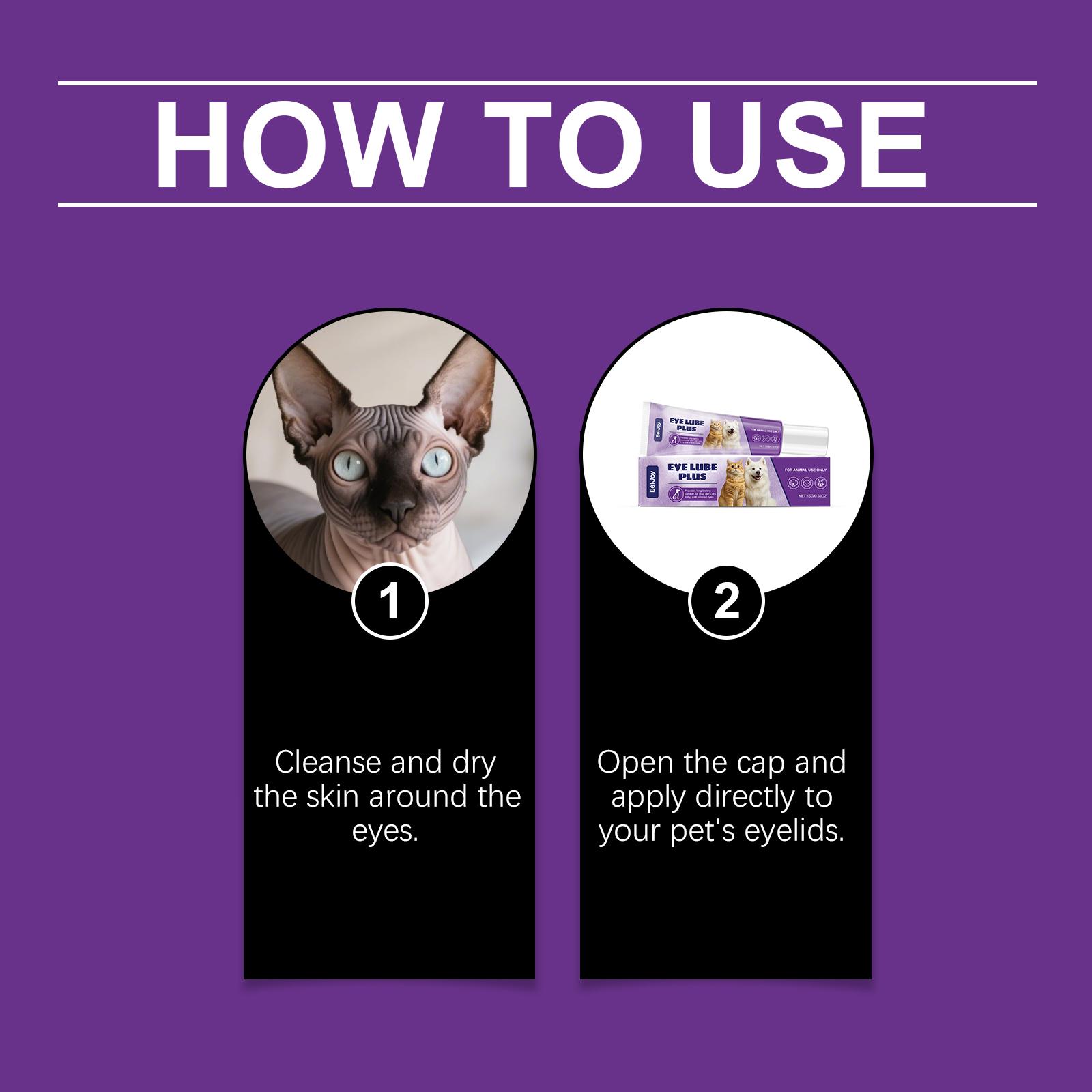 EelJoy Pet Eye Tear Stain Cream, Suitable For Cats And Dogs, Gentle Tear Stain Removal, No-Rinse Cleaning, Portable Daily Care