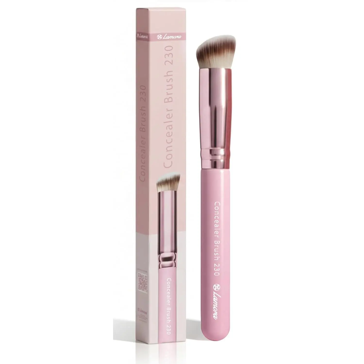 Concealer Makeup Brush Under Eye - Mini Angled Flat Top Kabuki Nose Contour Brush - Ideal for Concealing Blending Setting Buffing with Powder Liquid Cream Cosmetic - Pro Small Foundation Brush