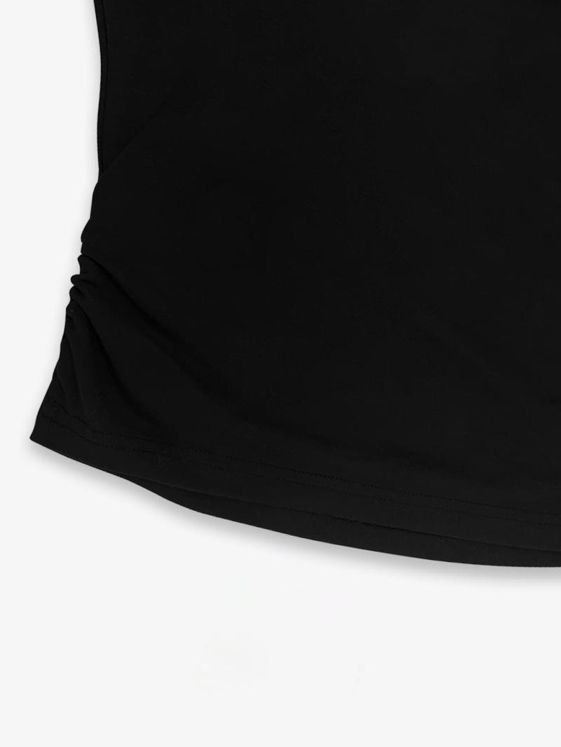 Women's Crop Tee, Casual Long Sleeve T-shirt for Summer, Fashion Women's Top for Daily Wear