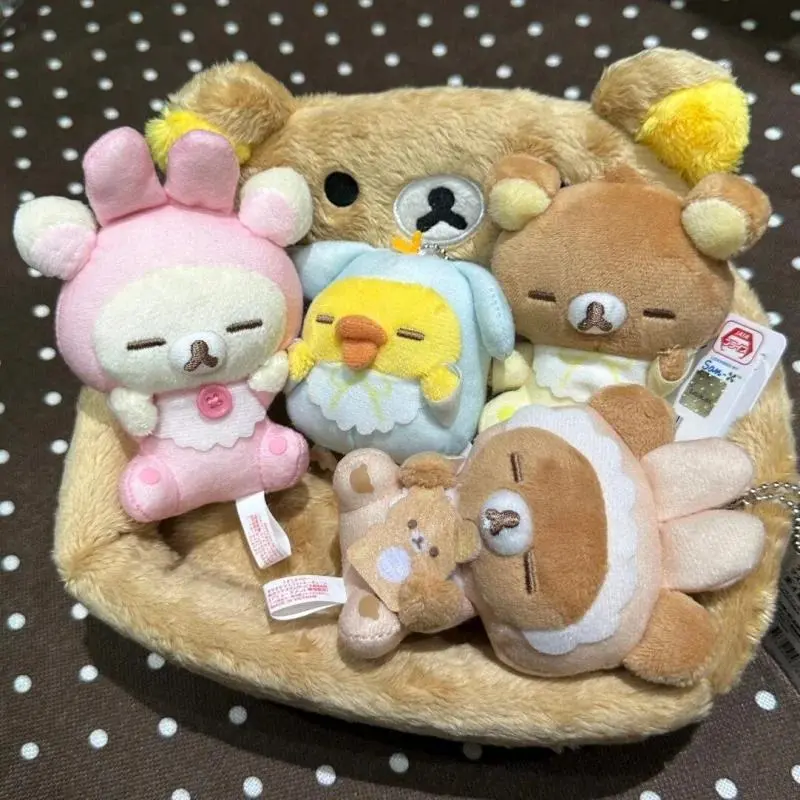 Easy bear Rabbit Ear Pajamas sleep Plush toys Keychains Stuffed Animals Bunny ear Rilakkuma kawaii Bear Stuffed doll toys gift