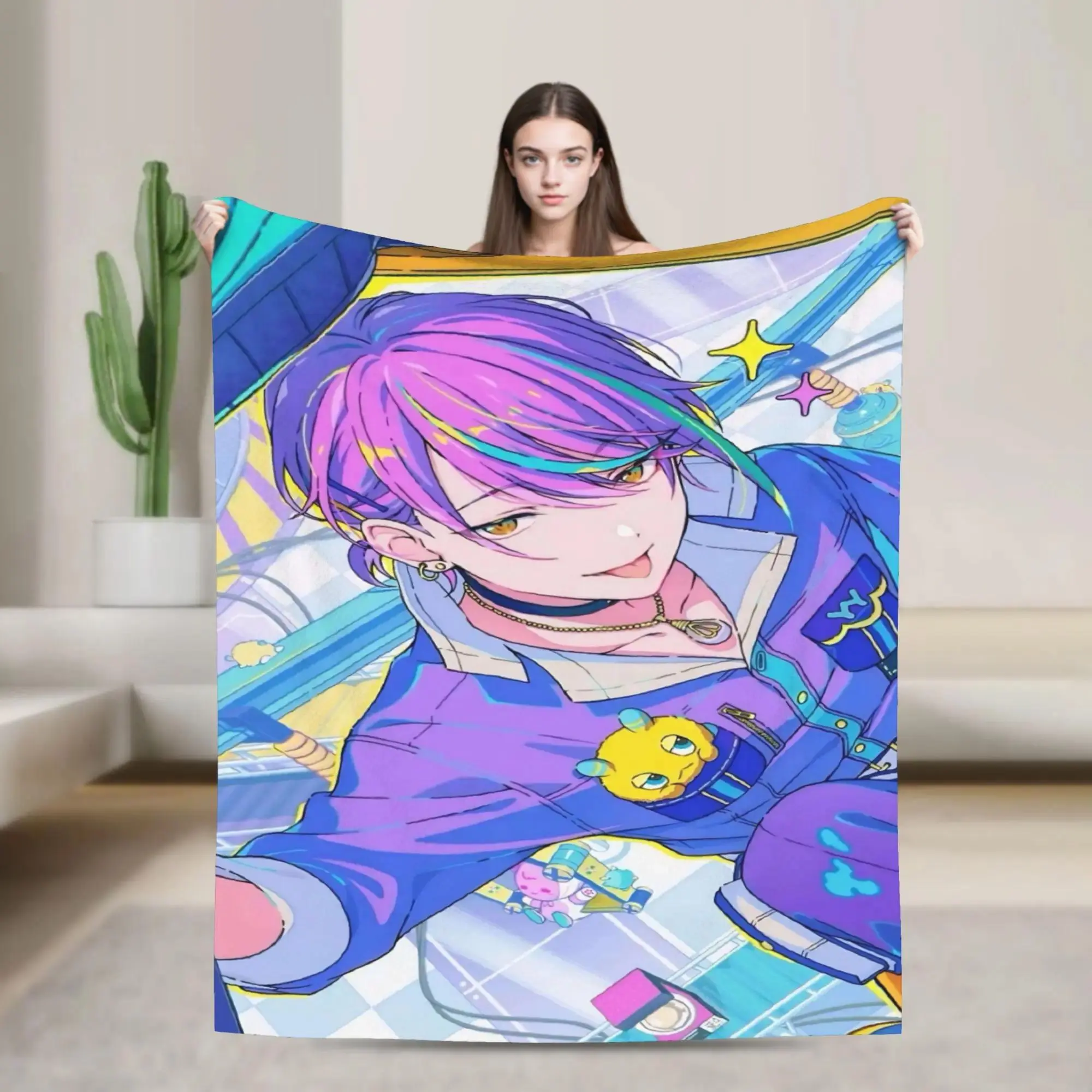 Rui Kamishiro Polyester Flannel Weave Blanket - Soft Cozy Multi-Size Stain Resistant Throw for Living Area, Anime Fans