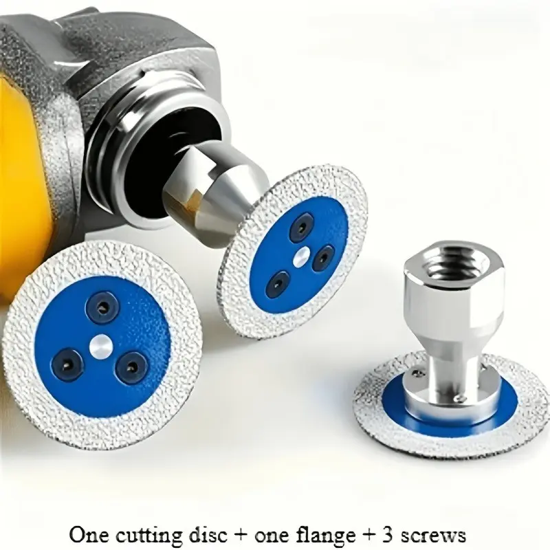 5-Piece Mini Cutting Tool Set, 2-Inch Diamond Ceramic Blade, for Tile Marble Granite, Home Improvement Tools, Includes Flange & Screws