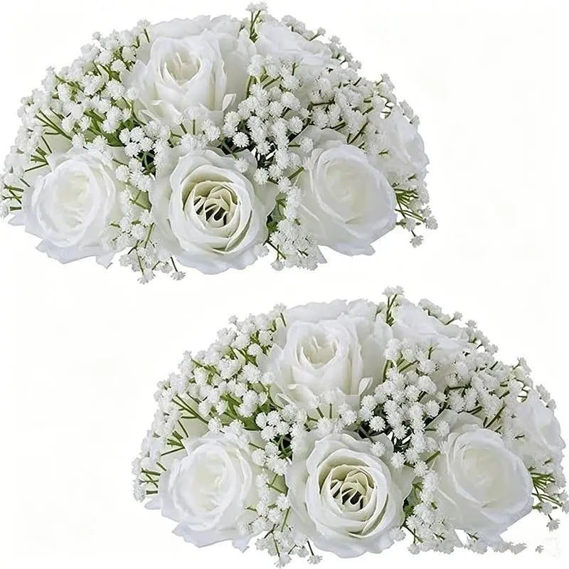 Highly Realistic Artificial Rose Starry Sky Floral Arrangement, Wedding Banquet Table Centerpiece, Event Arch Background Decor