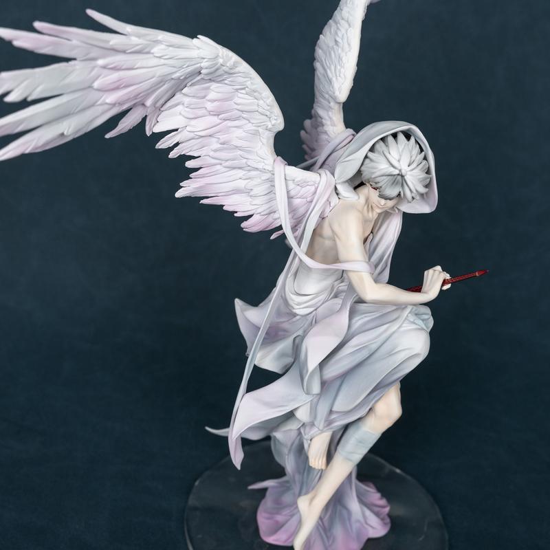 Anime Figure Angel Kaworu Nagisa Wings GK Statue 17th Apostle Longinus Spear Action Figure Collectible Model Toy 32cm Height for Otaku Fans Gift