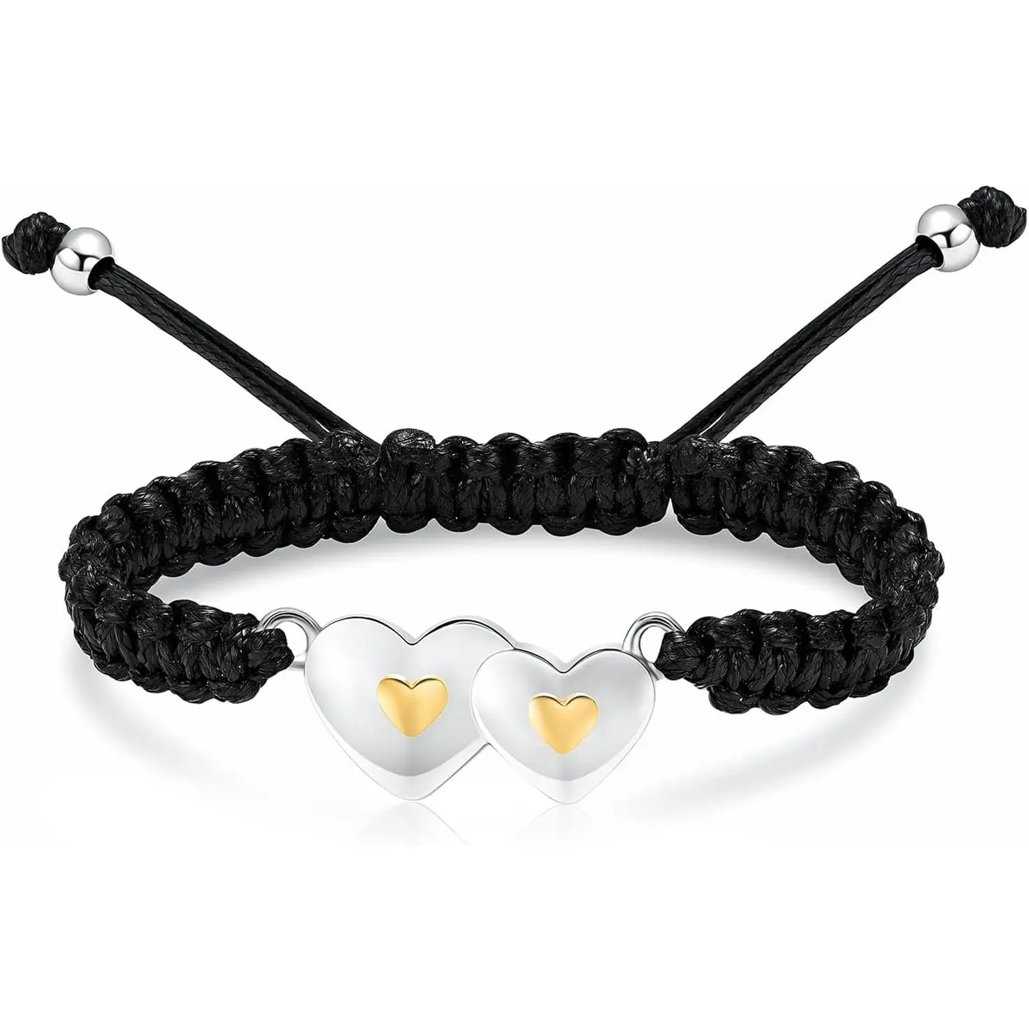 Double Heart Cremation Bracelet for Ashes for Women Stainless Steel Pendant Urn Memorial  Loved Ones Human  Funeral