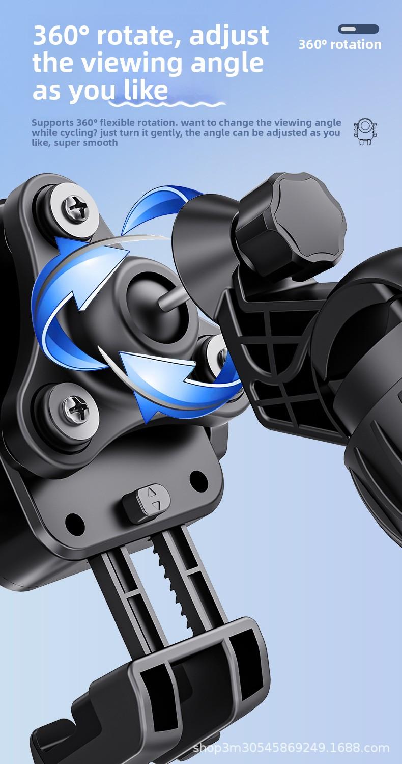 Shock Absorbing Motorcycle Phone Holder Anti-Shake Pedal Electric Scooter Delivery Rider Navigation Mount for Smartphone & Cellphone