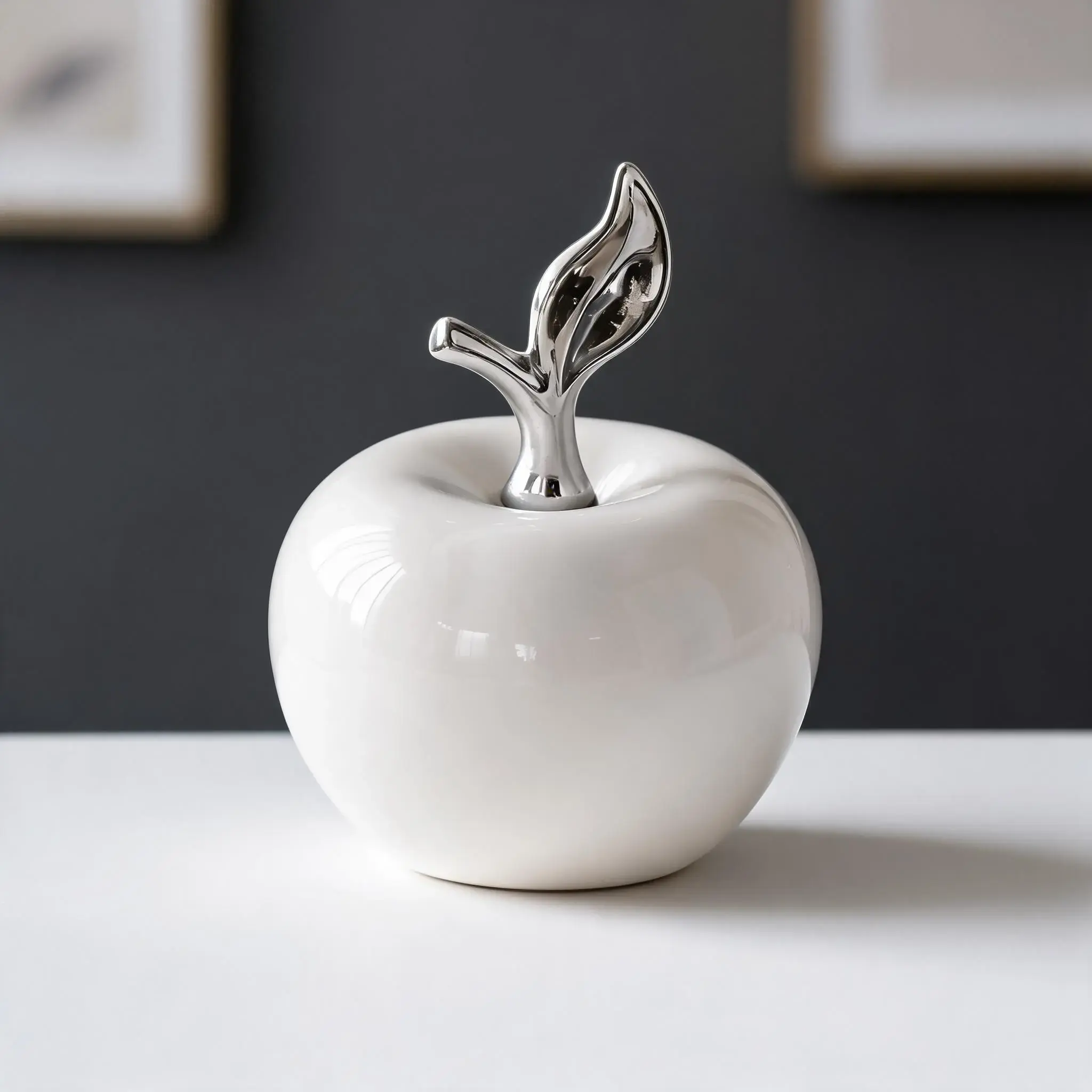 Apple Shape Ornament, Decorative Home Ornament, Multi-Color Creative Design, Elegant Ceramic Craft, Ideal for Bedroom, Tea Room, Office, Kitchen, Desk Decor, Gift & Festival Decoration, Decorative Ornaments