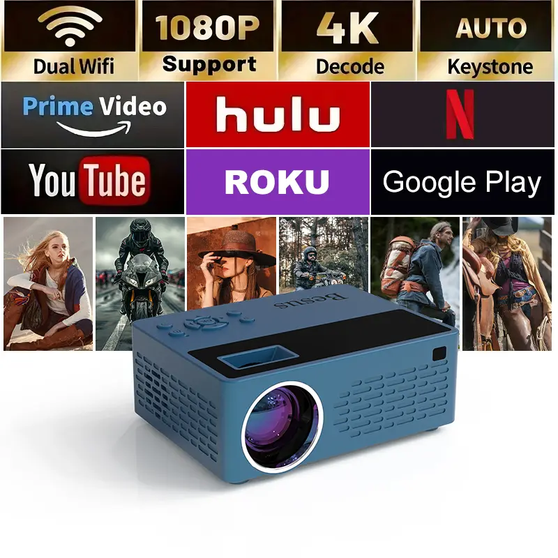 Besus J12C MAX Support Andorid 13 ,More APPs build in,HD smart projector, 1080P full HD video projector. Suitable for home theater, ideal for bedroom movie night, portable mobile phone projector, seamless entertainment experience. Outdoor&indoor Audio