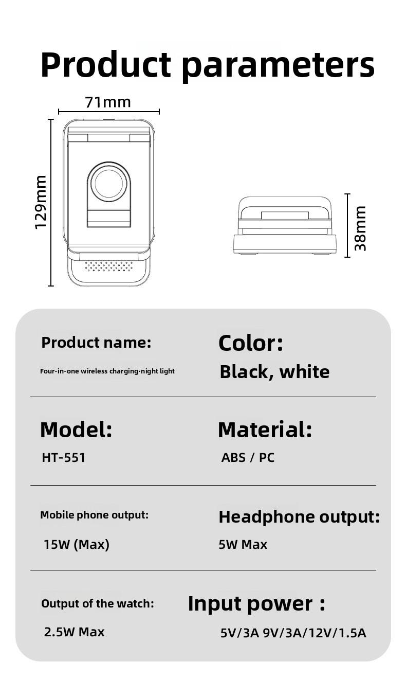 New foldable magnetic three-in-one wireless fast charger suitable for Apple phone stand wireless charging